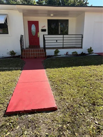 a view of front door of house