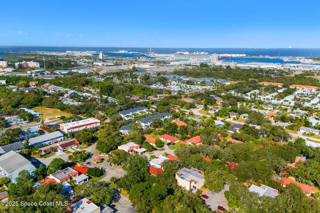 a view of city and mountain