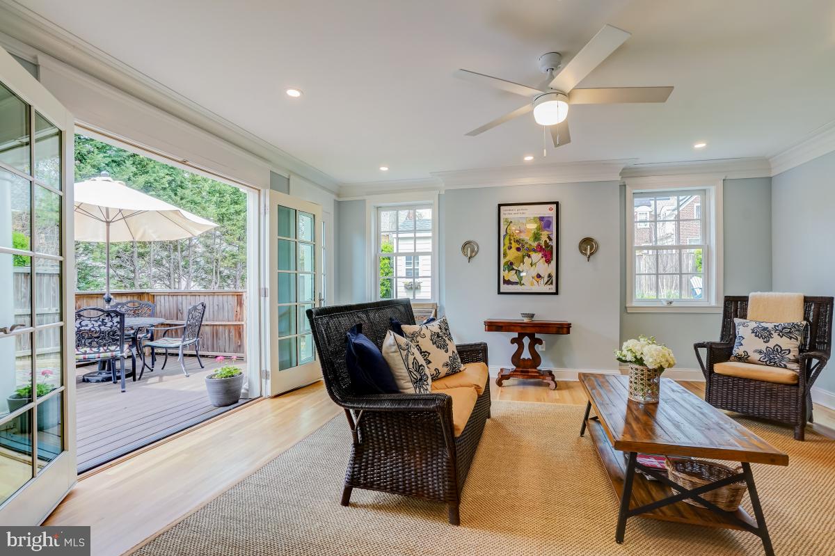 3361 Rittenhouse Street Northwest Washington, DC 20015 - Photo 29 of 66 Family Room w/ French Doors to Deck