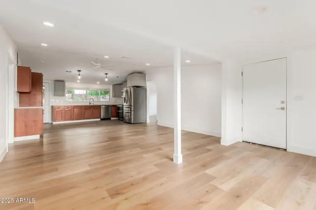 a view of a living room with a balcony
