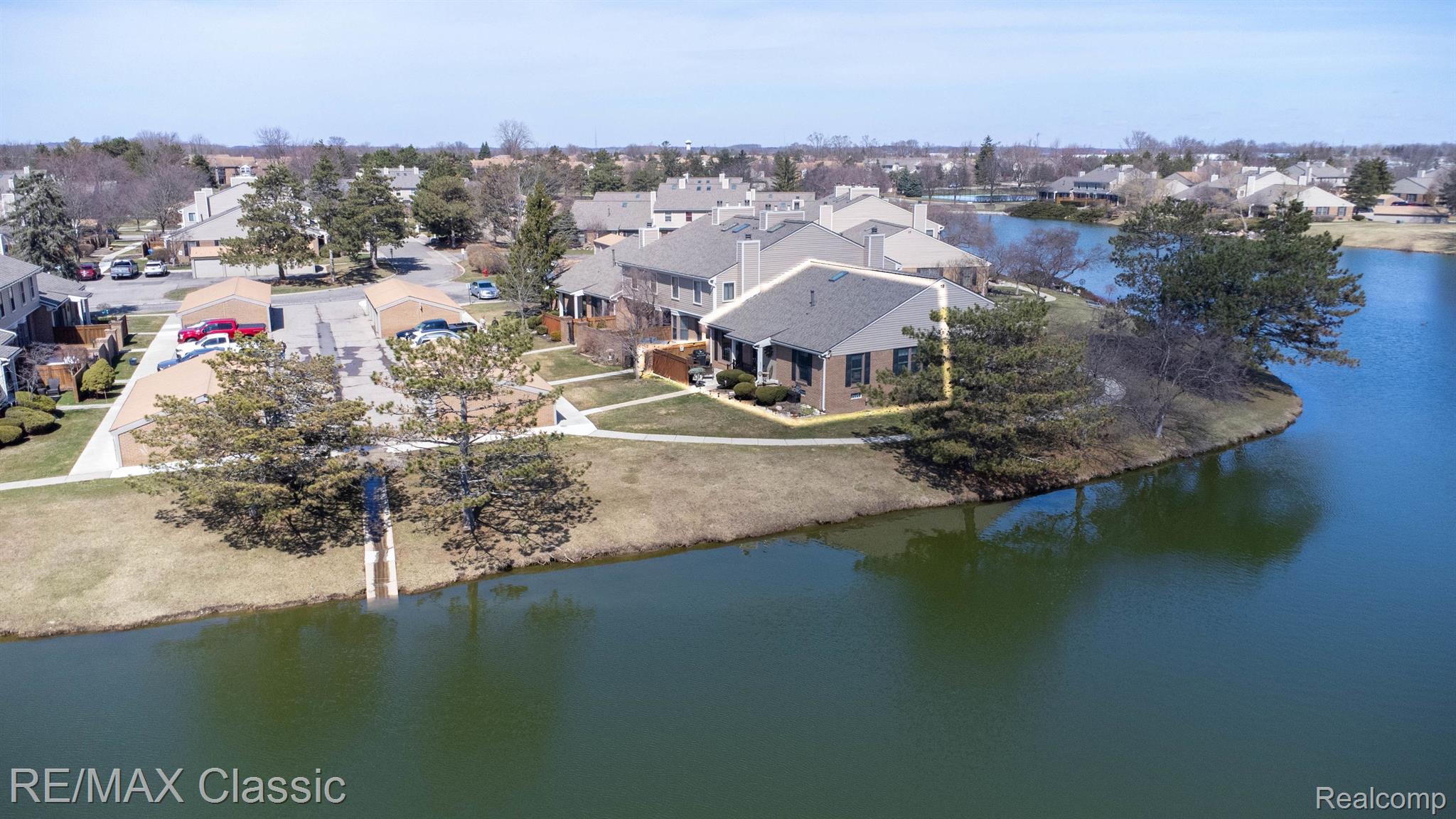 22158 Edgewater Novi, MI 48375 - Photo 43 of 60 Aerial view from lake