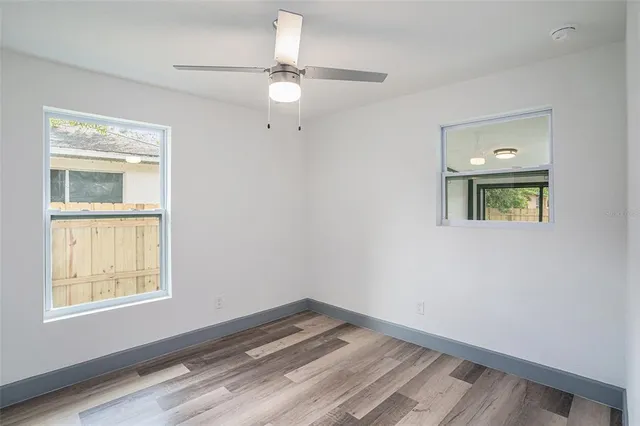 an empty room with a window