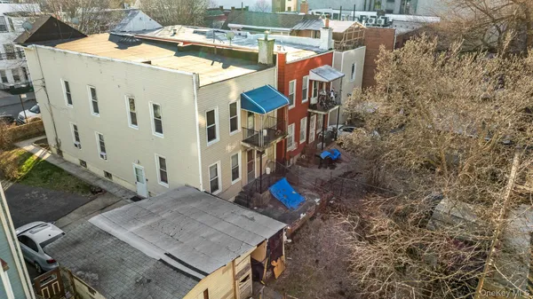 an aerial view of multiple house