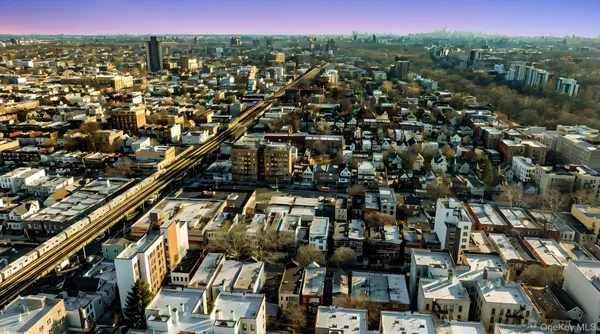 an aerial view of a city