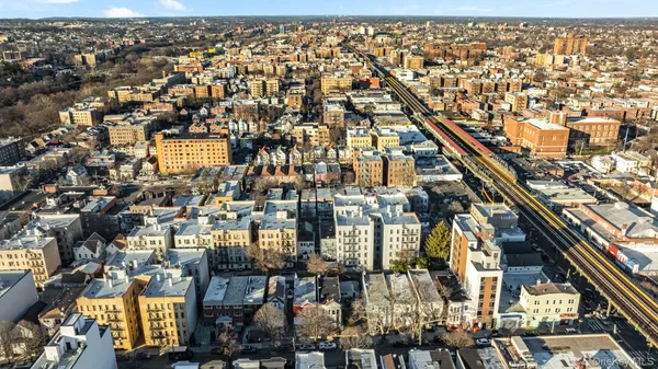an aerial view of a city