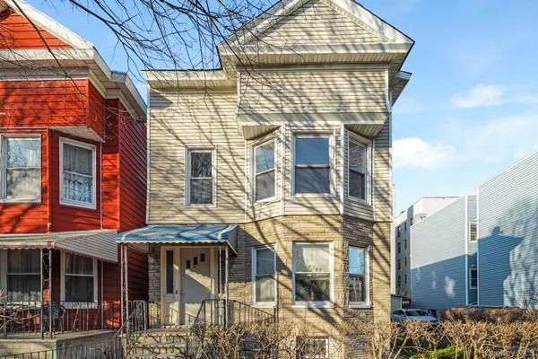 front view of a house with a door
