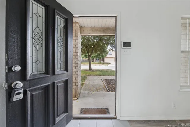 a view of a entryway door of the house