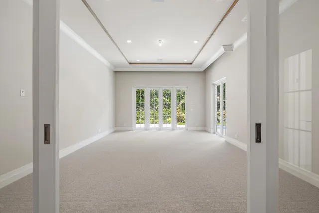 a big room with windows and closet