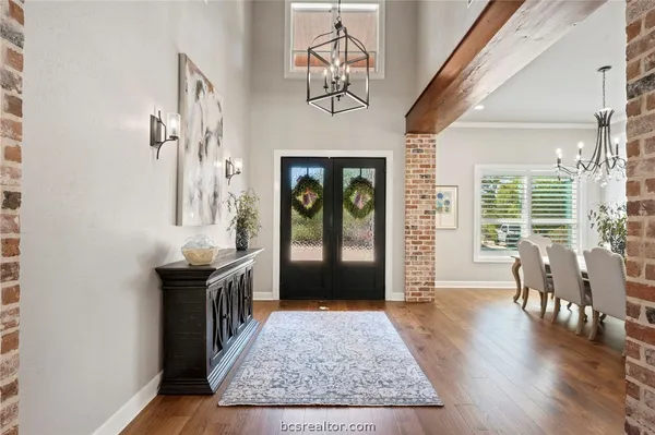 workspace with wooden floor