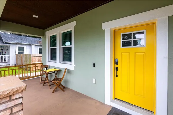 a house view with a outdoor space