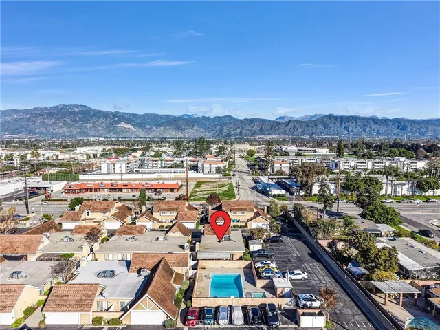 an aerial view of a city