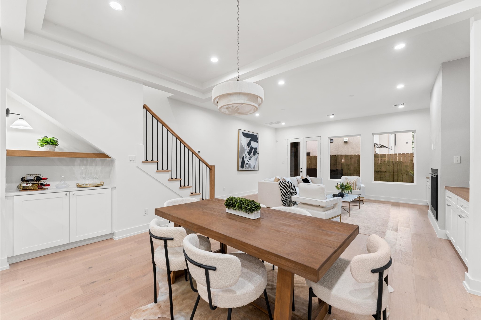 4403 Feagan Street Houston, TX 77007 - Photo 18 of 40 a view of a dining room with furniture and wooden floor