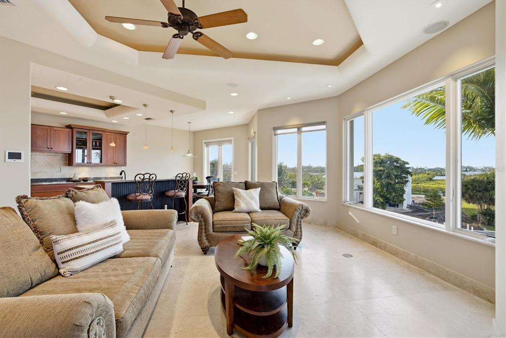 761 Norton Street Longboat Key, FL 34228 - Photo 36 of 66 a living room with furniture and a large window