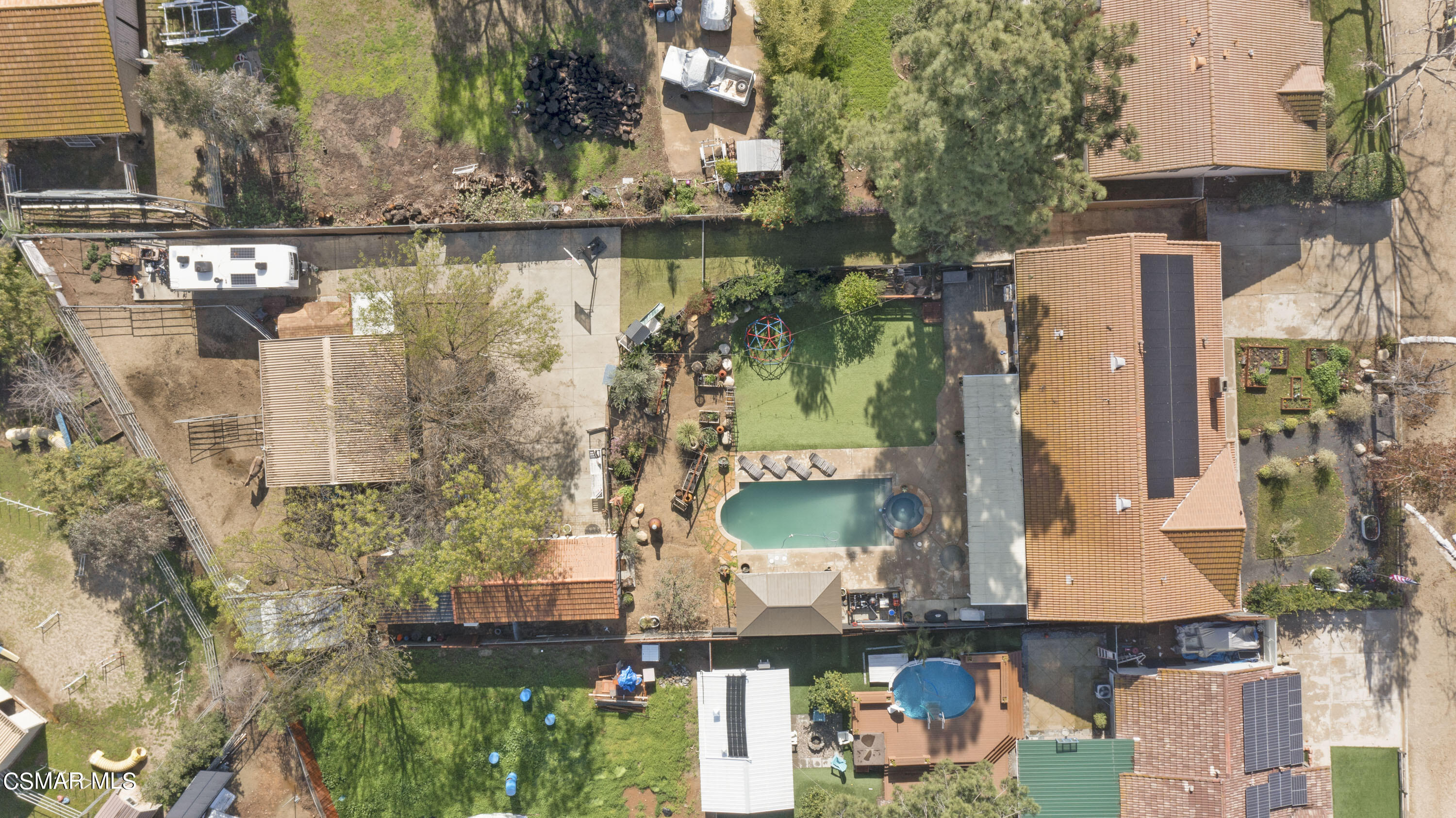 1065 Rambling Road Simi Valley, CA 93065 - Photo 37 of 54 an aerial view of a house with a lake