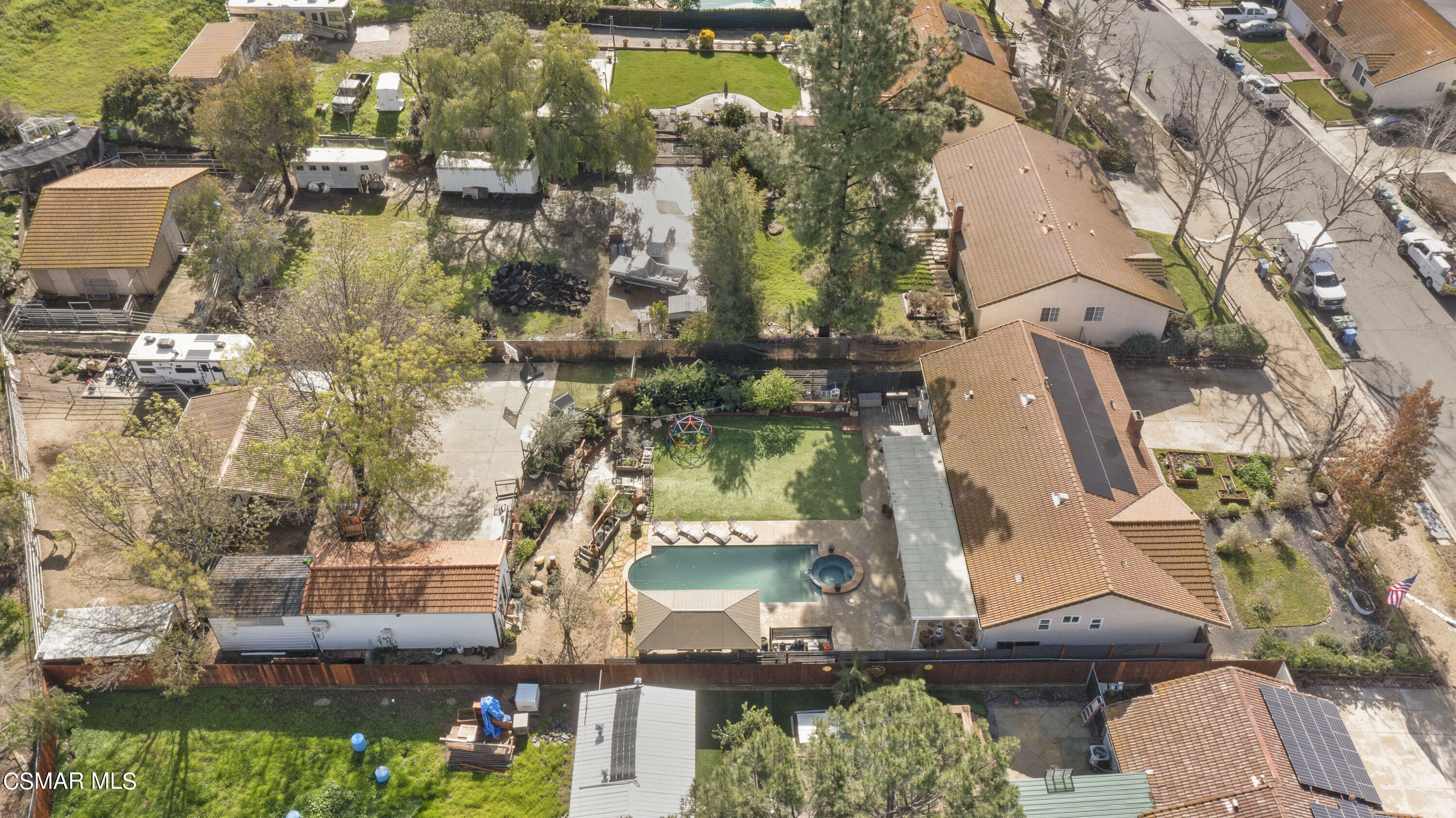 1065 Rambling Road Simi Valley, CA 93065 - Photo 39 of 54 an aerial view of residential houses with outdoor space