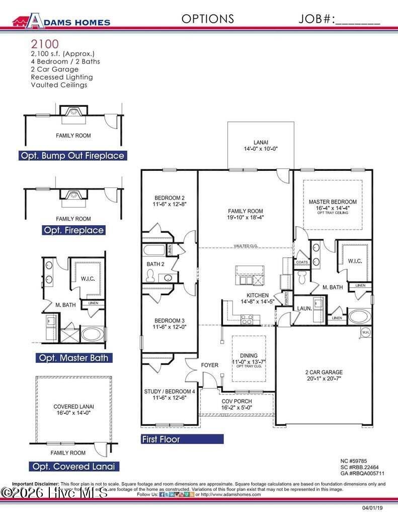 2113 Sandbrook Loop Leland, NC 28451 - Photo 19 of 19 2100 Floor Plan
