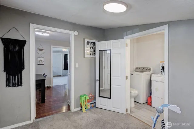 an aerial view of residential house with outdoor space and swimming pool