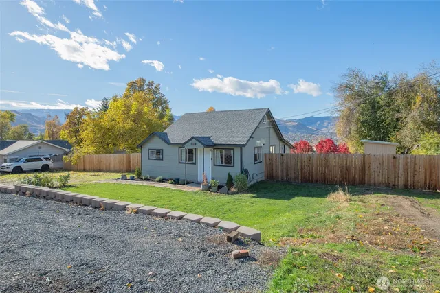 a house view with a garden space
