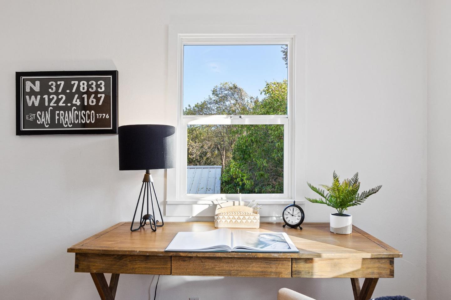 3946 La Colina Road El Sobrante, CA 94803 - Photo 19 of 49 a view of a workspace with a table and chair
