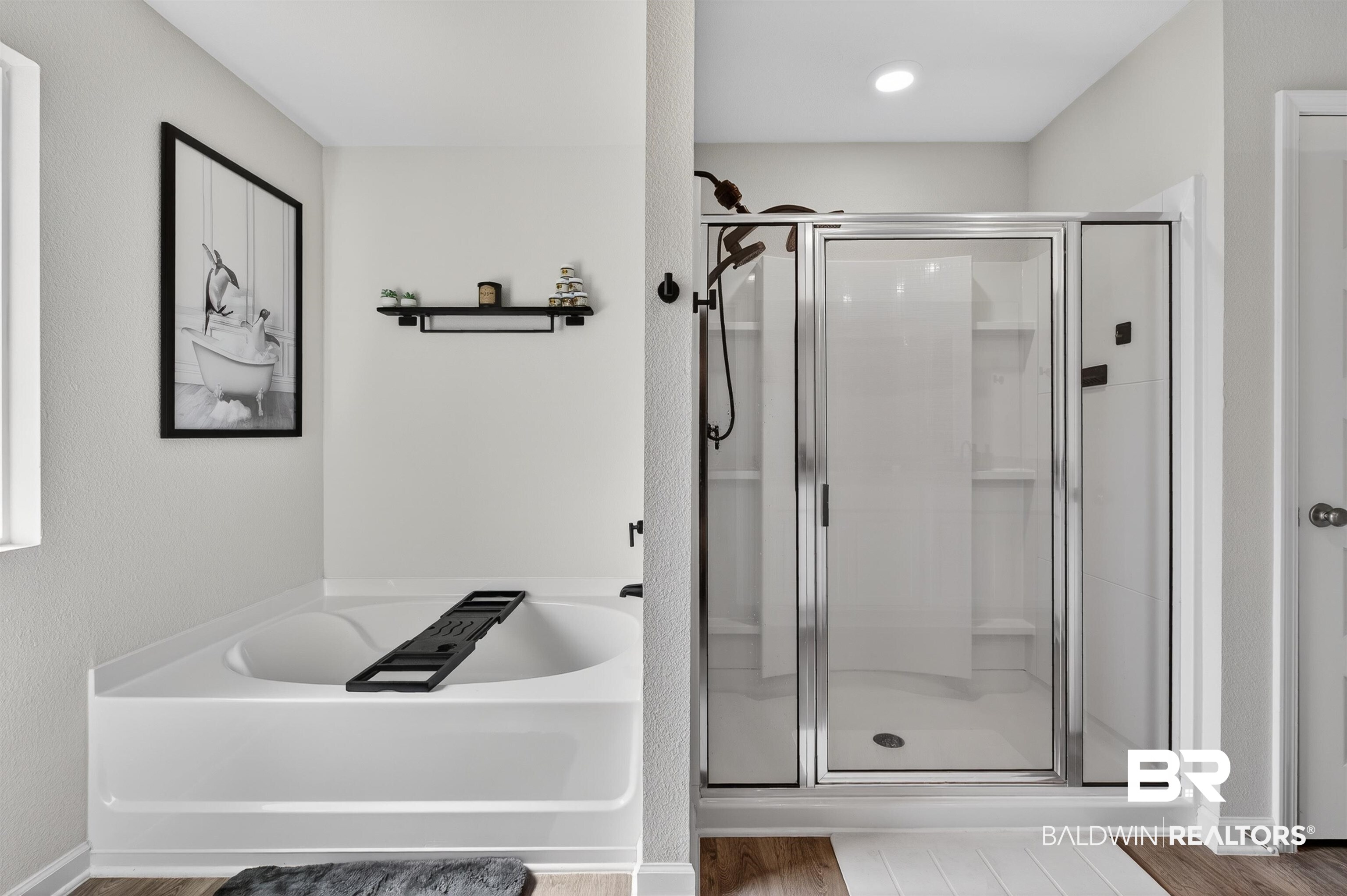 3213 Camino Real Loop Lillian, AL 36549 - Photo 43 of 61 Soaking tub and enclosed shower with clear glass door