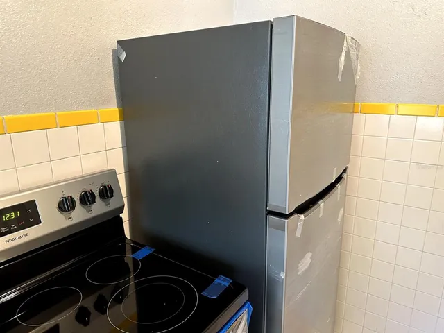 a close view of a sink and a stove