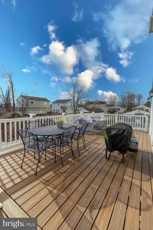 a view of a terrace with seating area