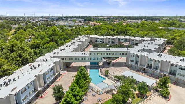 an aerial view of multiple house