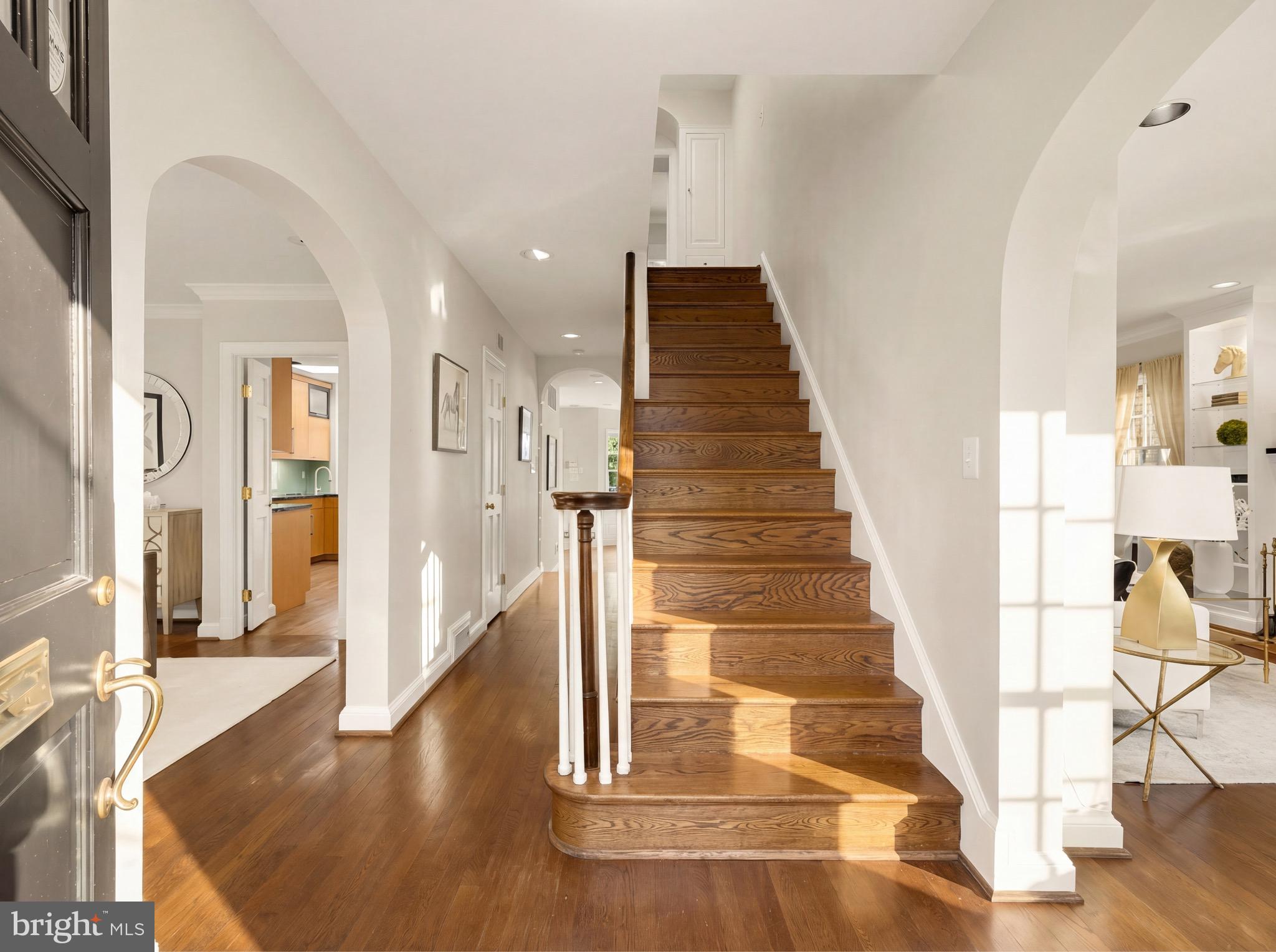 3640 Brandywine Street Northwest Washington, DC 20008 - Photo 13 of 39 a view of entryway and hall with wooden floor