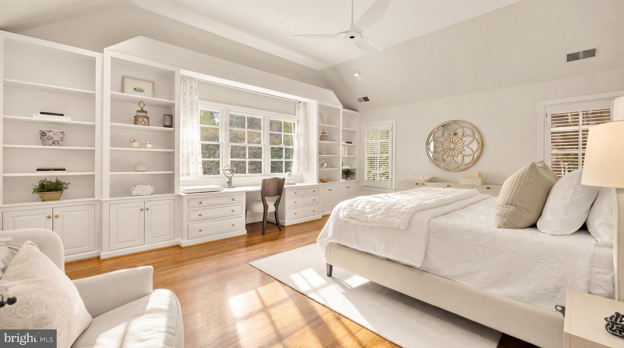 3640 Brandywine Street Northwest Washington, DC 20008 - Photo 15 of 39 a bedroom with a large bed and a large window