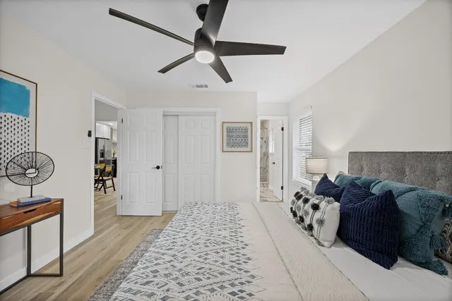 a living room with a fireplace in it