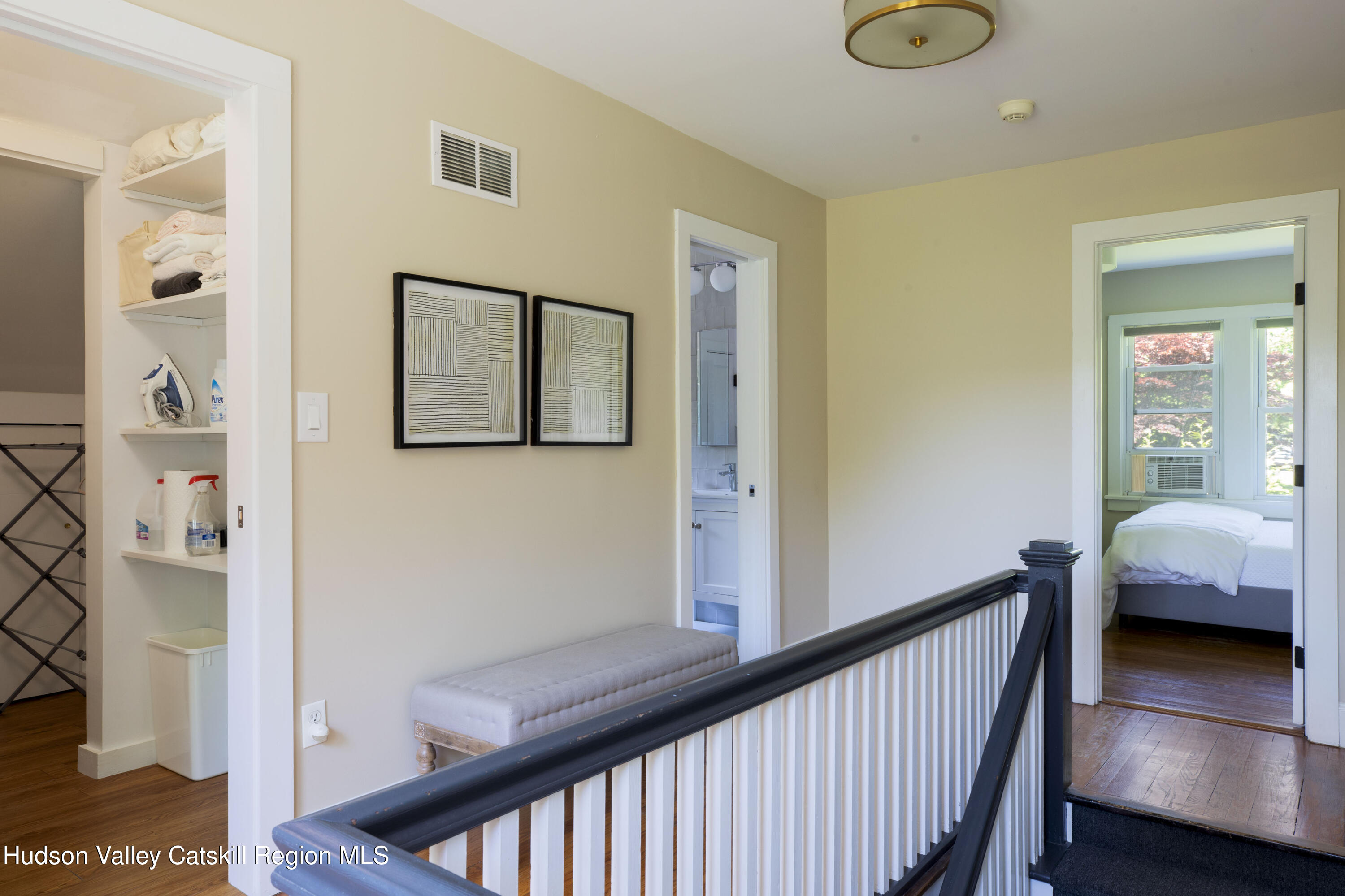 12 Church Hill Road Rifton, NY 12471 - Photo 24 of 33 a view of a hallway with bedroom and wooden floor