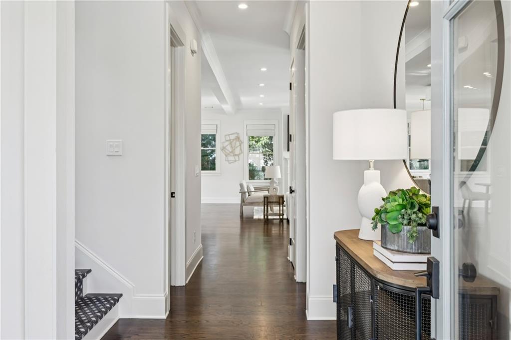 216 Haralson Lane Atlanta, GA 30307 - Photo 4 of 48 view of hall way with furniture and wooden floor