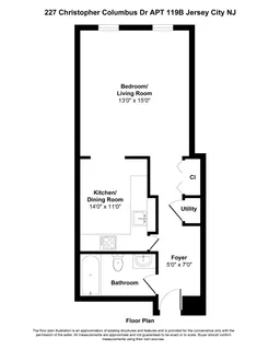 $315,000 | 227 Christopher Columbus Drive, Unit 119B, Jersey City, NJ 07302