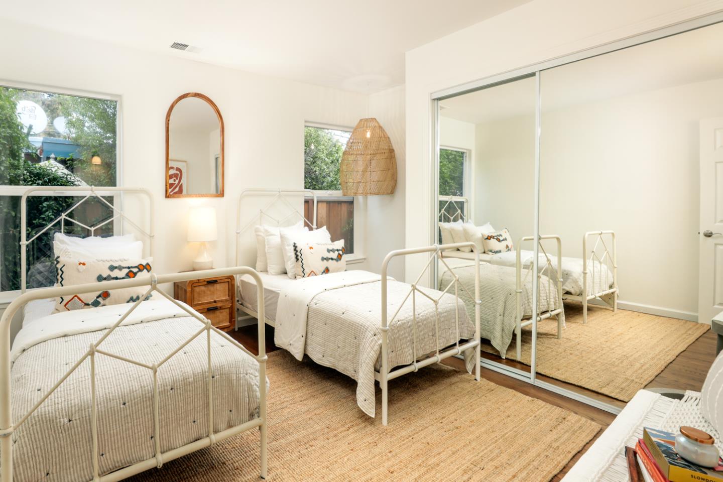 732 Laurel Avenue Menlo Park, CA 94025 - Photo 9 of 22 a bedroom with two beds and a large window