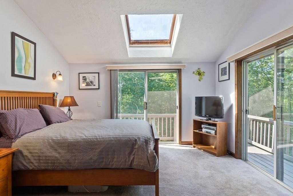 63 Russell Hill Road Ashburnham, MA 01430 - Photo 19 of 30 a bedroom with a bed and a flat tv screen on the dresser