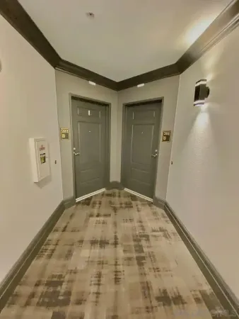 an empty room with a natural light