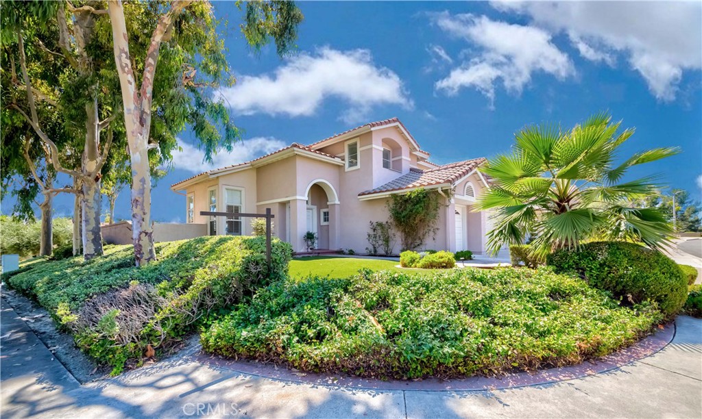 Corner home in a cul-de-sac location.