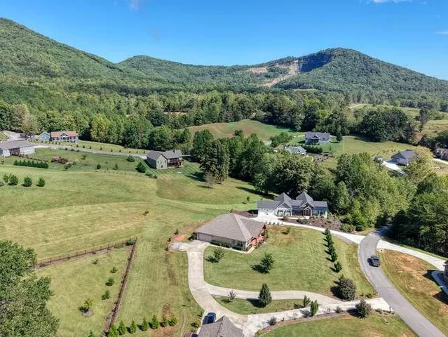 a view of a city with mountains