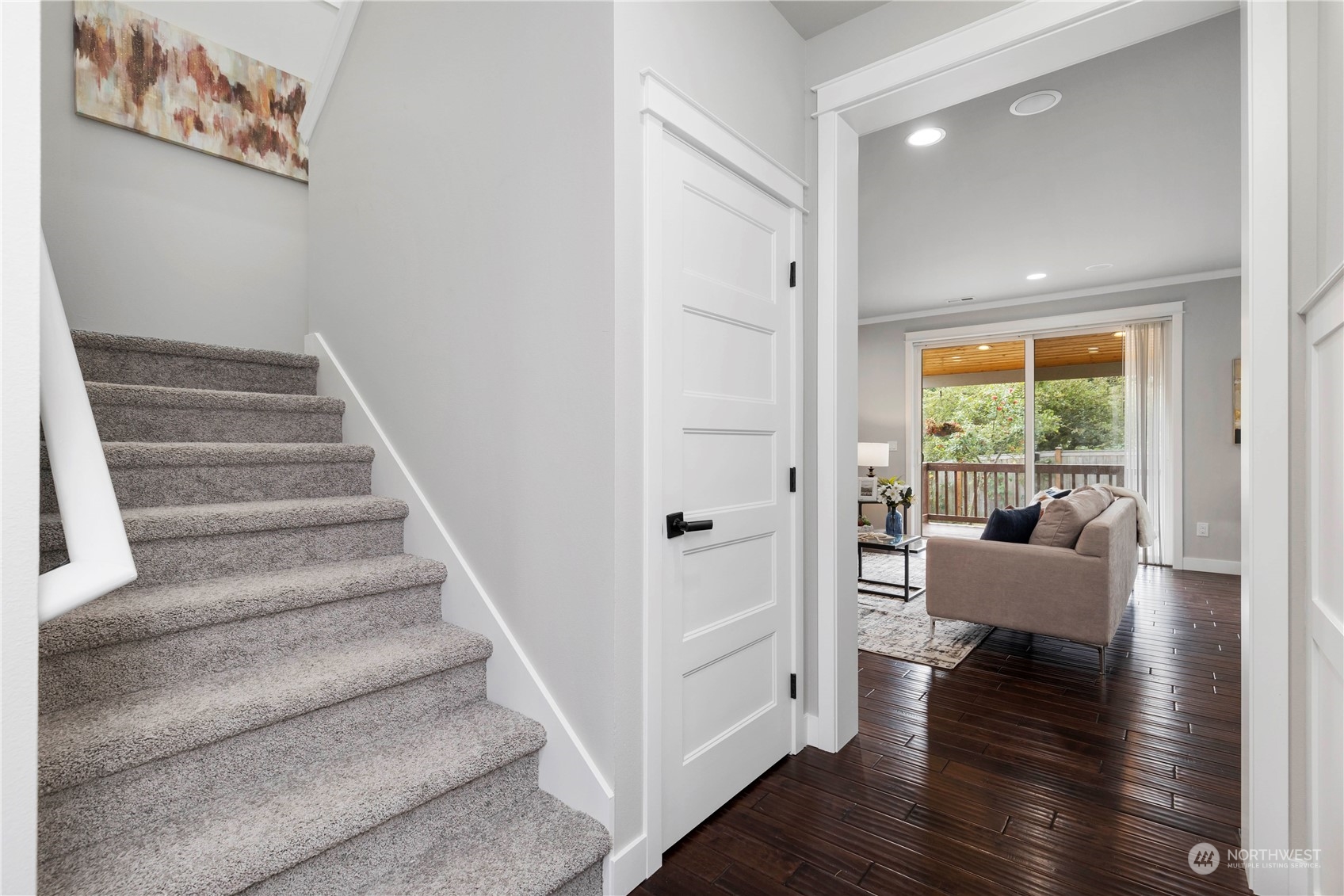 19730 Filbert Drive Bothell, WA 98012 - Photo 19 of 35 a view of entryway and hall with wooden floor