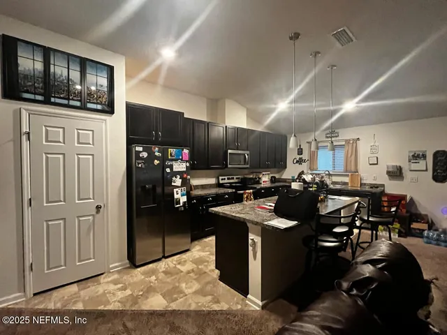 a kitchen with lots of counter top space