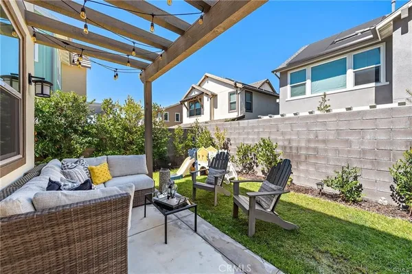 a view of an outdoor sitting space