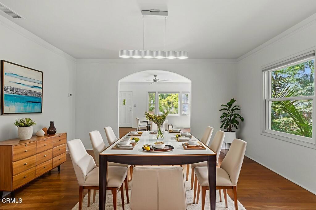 917 West W Victoria Street Santa Barbara, CA 93101 - Photo 6 of 28 a view of a dining room with furniture window and wooden floor