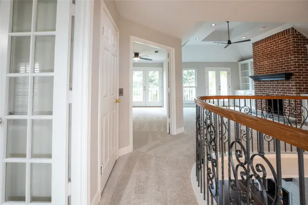 a view of empty room with windows