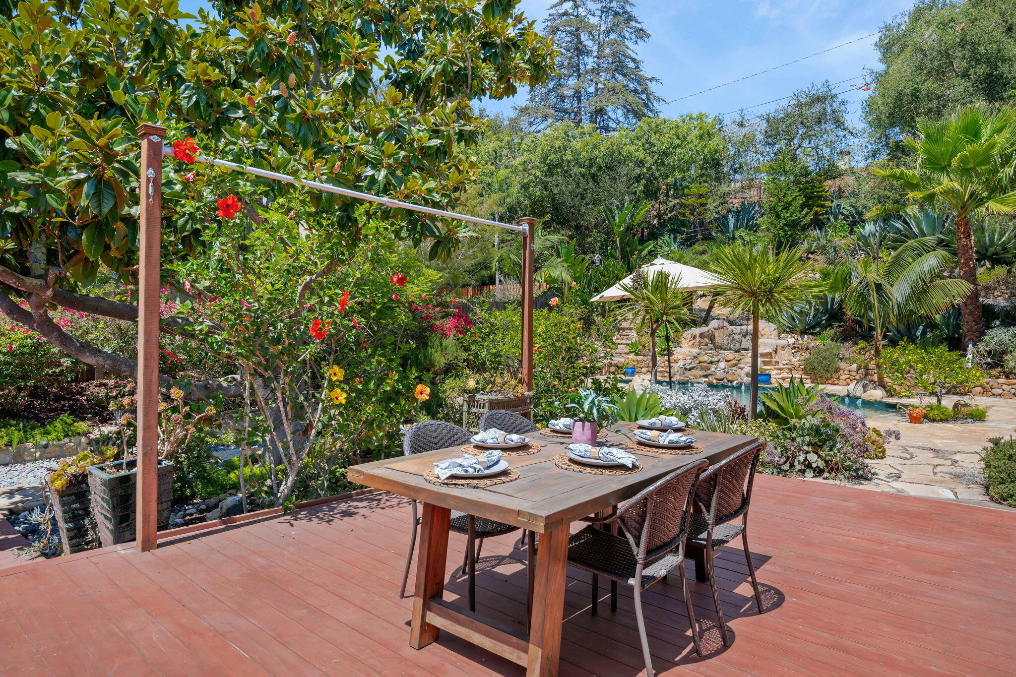 1428 Manitou Road Santa Barbara, CA 93105 - Photo 34 of 59 Back Yard Deck