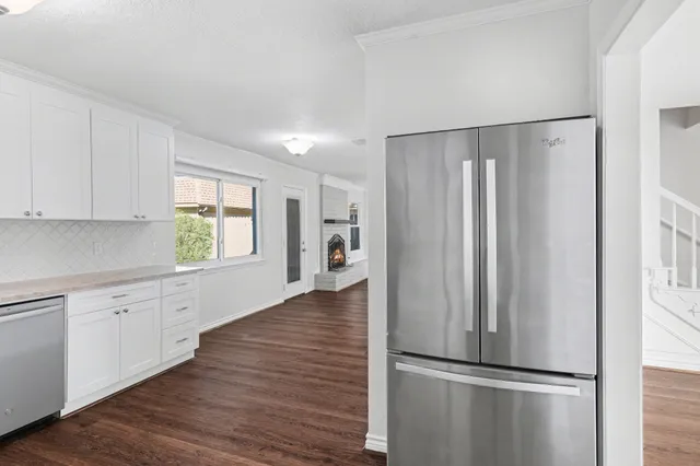 a view of small space with racks on the wall