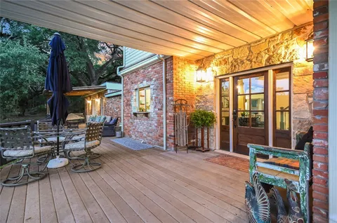 a view of porch with seating space