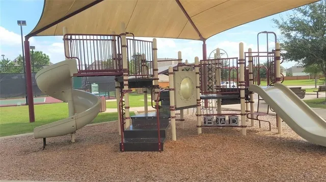 a view of outdoor space with seating