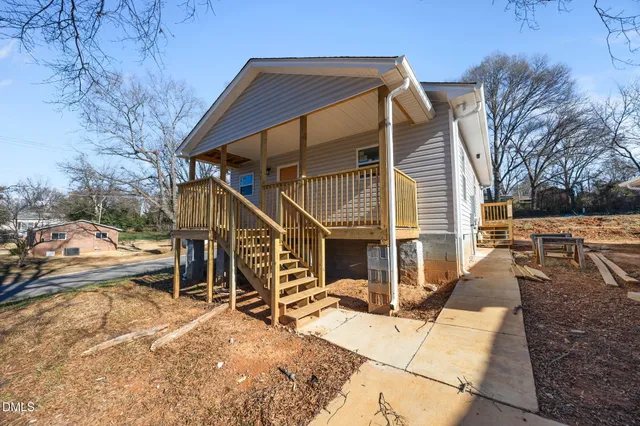 a view of a house with a patio