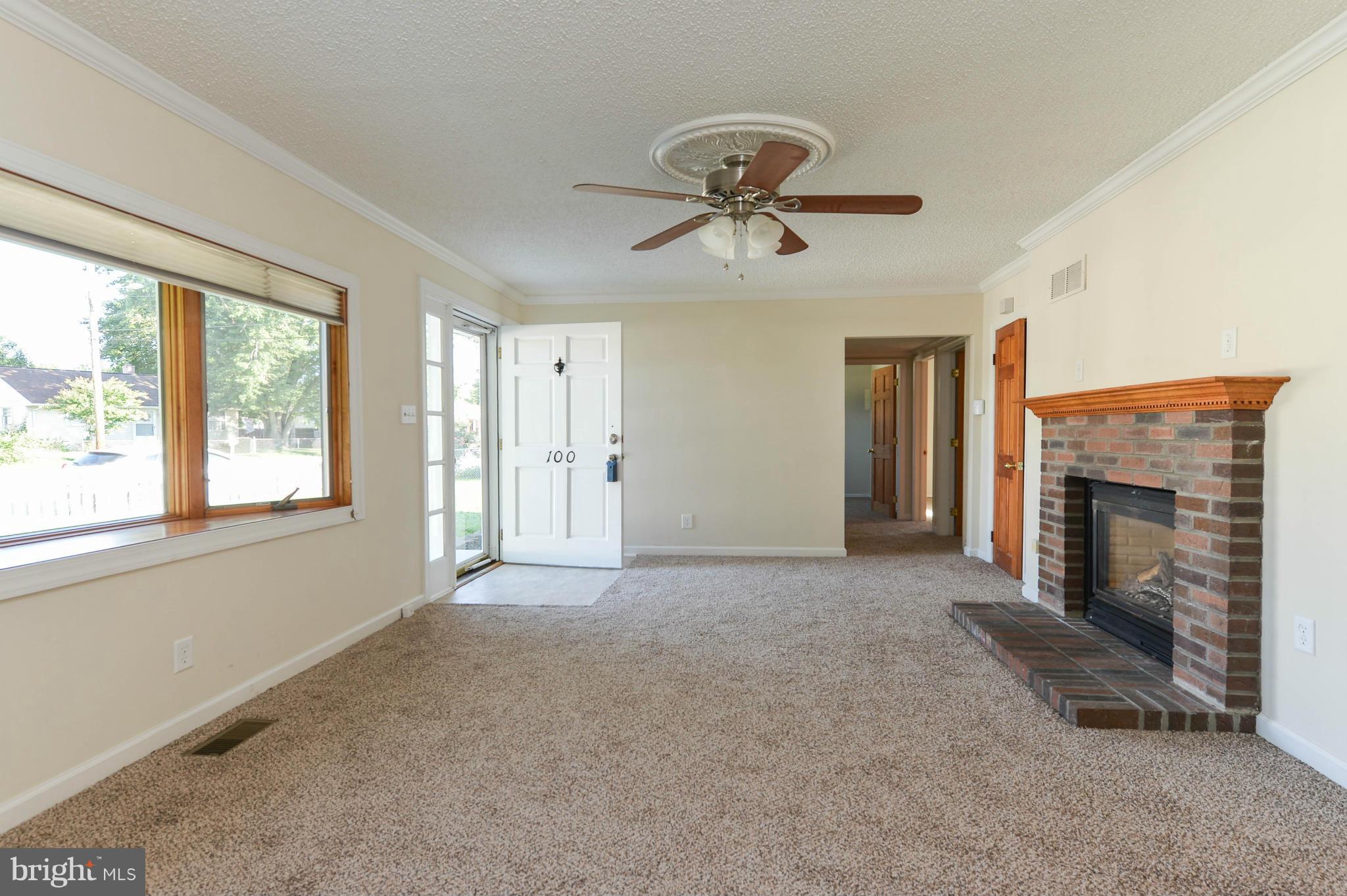 100 Friendship Road Elkton, MD 21921 - Photo 4 of 20 Ceiling fan and natural gas fireplace