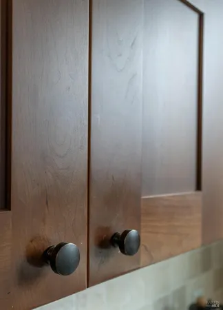 a view of a wooden door